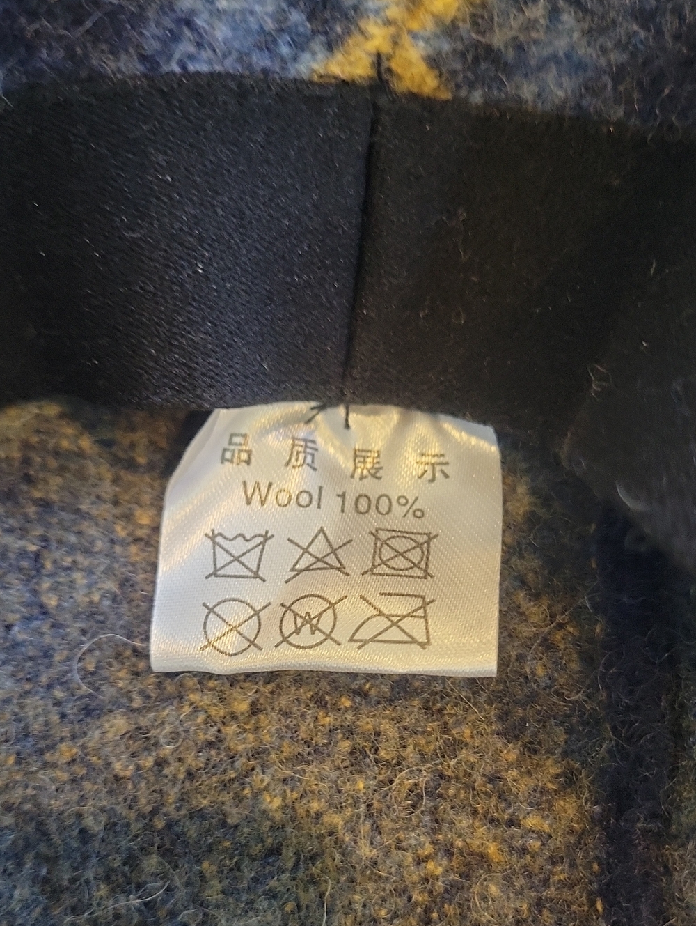 Blue Plaid Wool Beret & Cream Wool Beret - Set Of Two - Picture 2 of 7
